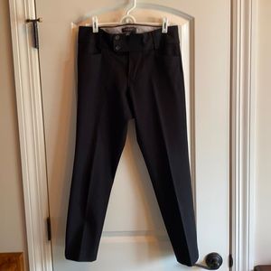 Ankle length black stretch pants